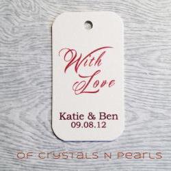  24 With Love Customised Gift Tags - Wedding Favor Tags - Thank you tags - Wedding Gift Tags - Product Labels